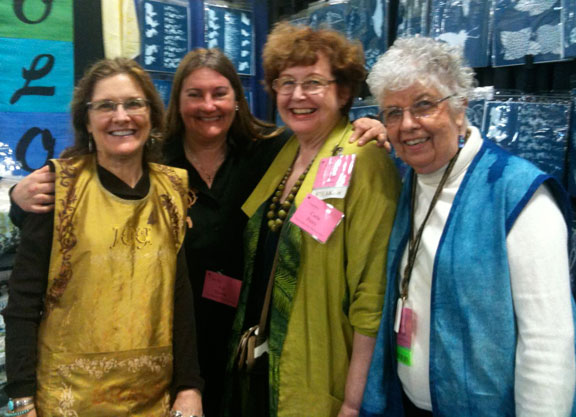 Ginny Eckley, Valerie Vavrik, Carla Peery and Maggie Backman at the Sew Expo in Puyallup, WA 2010