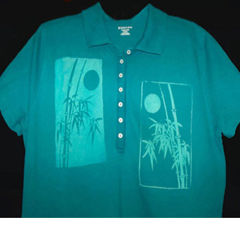 Bamboo NoTan Silkscreen on Cotton Shirt