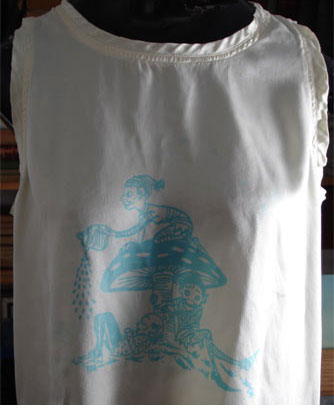 [Pixie Silkscreen on Silk Shirt]