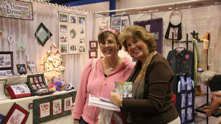 [VV Prints booth at Internaional Quilt Festival in Houston, TX]