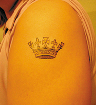 [crown tattoo]